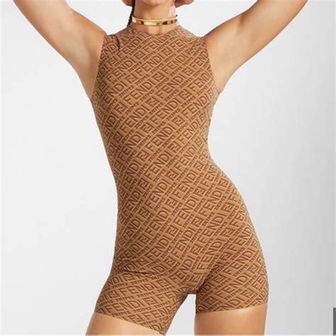 fendi print bodysuit|fendi skims tights.